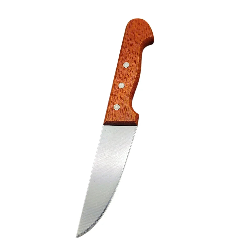 3-Piece BBQ Steak & Boning Knife Set – Stainless Steel Wood Handle