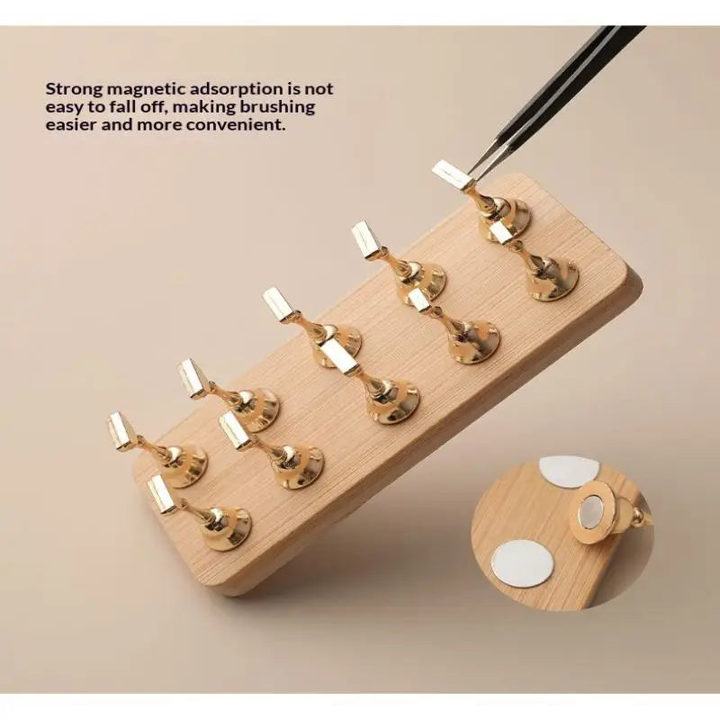 Double Row Magnetic Nail Holder Practice Stand – 10 Tips