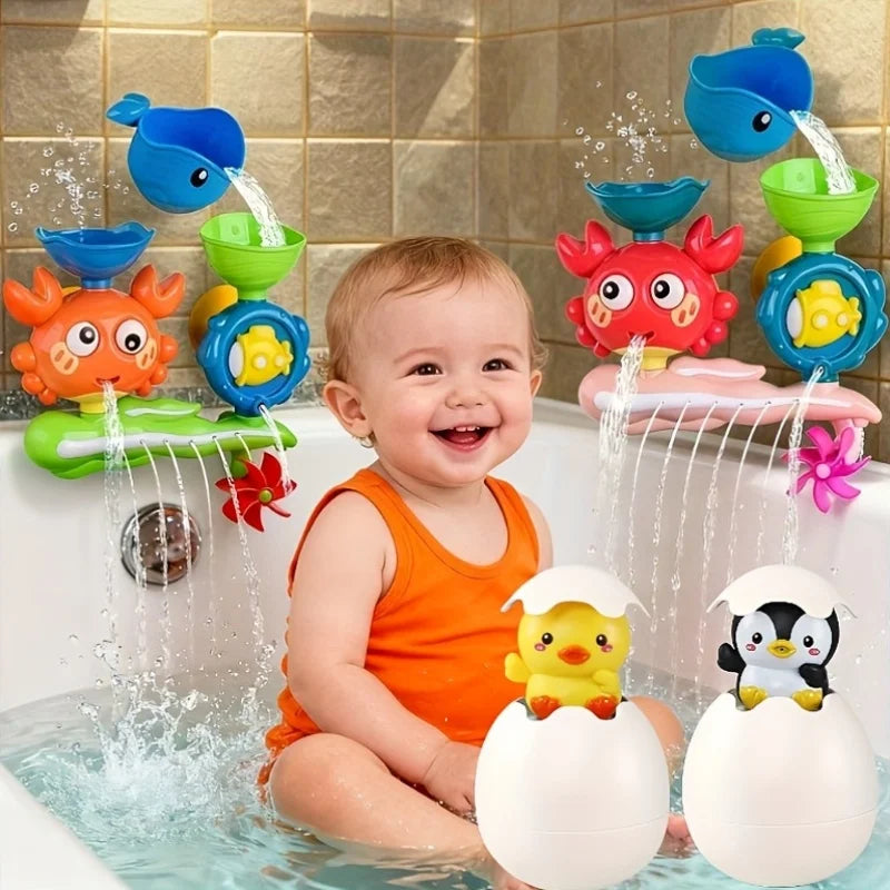 Baby Bath Toy Wall Sunction Cup Track Water Games Children Bathroom