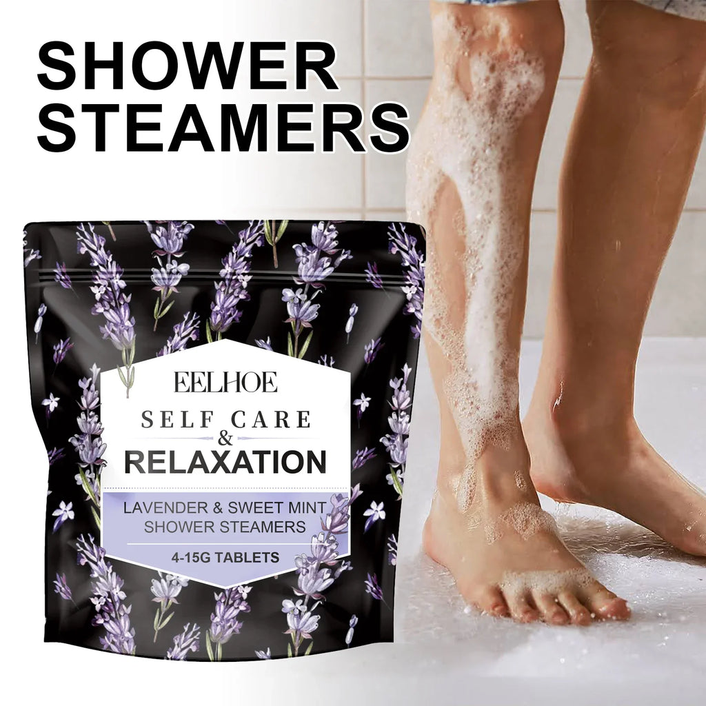 Lavender Aromatherapy Shower Steamers Set – 4pc Spa Kit