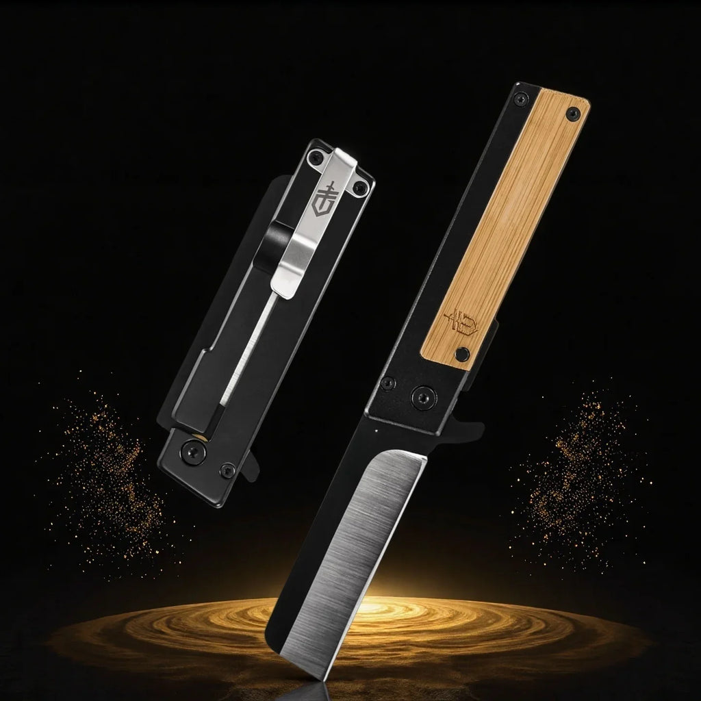 Folding Pocket Knife Stainless Steel & Wood Handle – Paring Knife