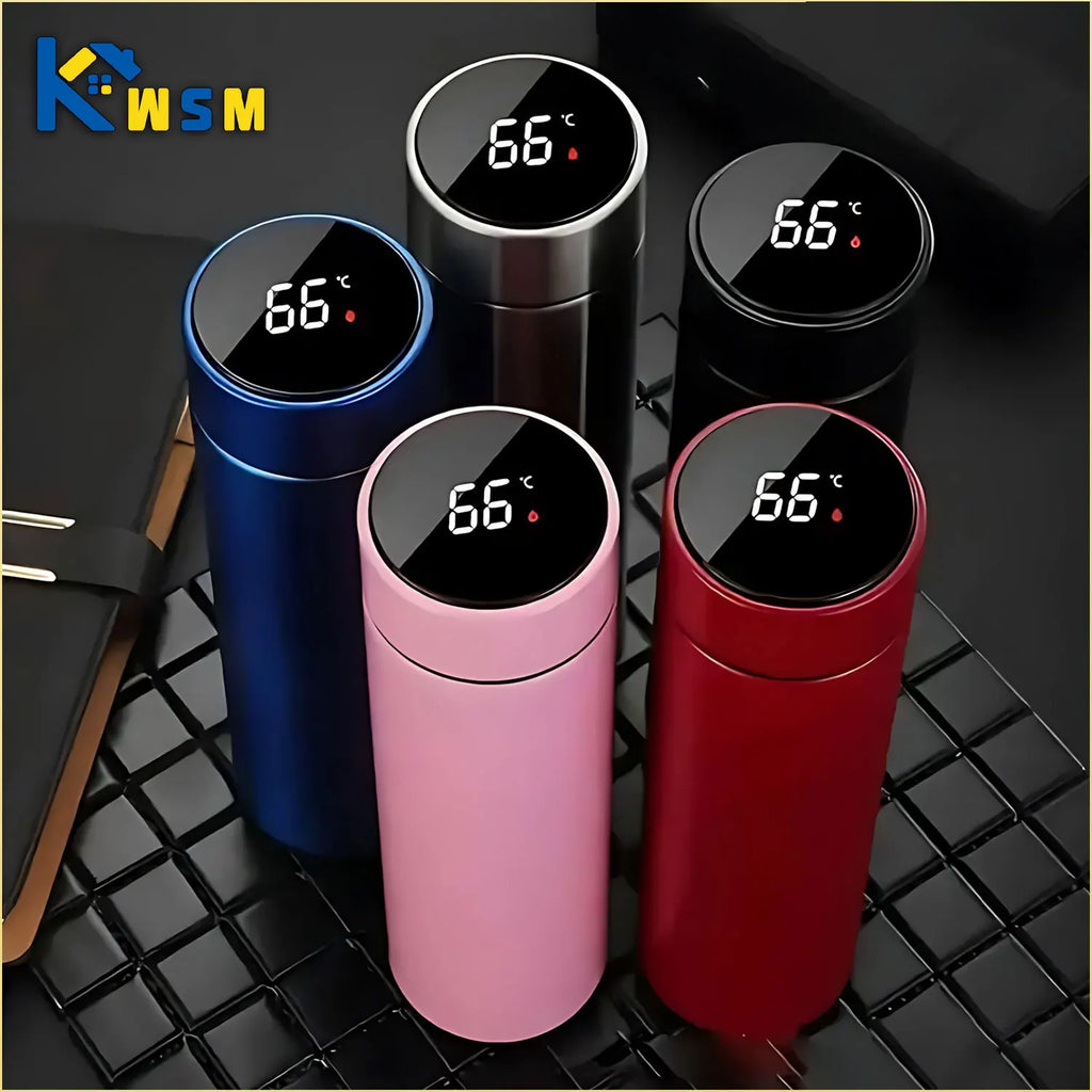 500ml Vacuum Thermos Bottle | Temperature Display | Stainless