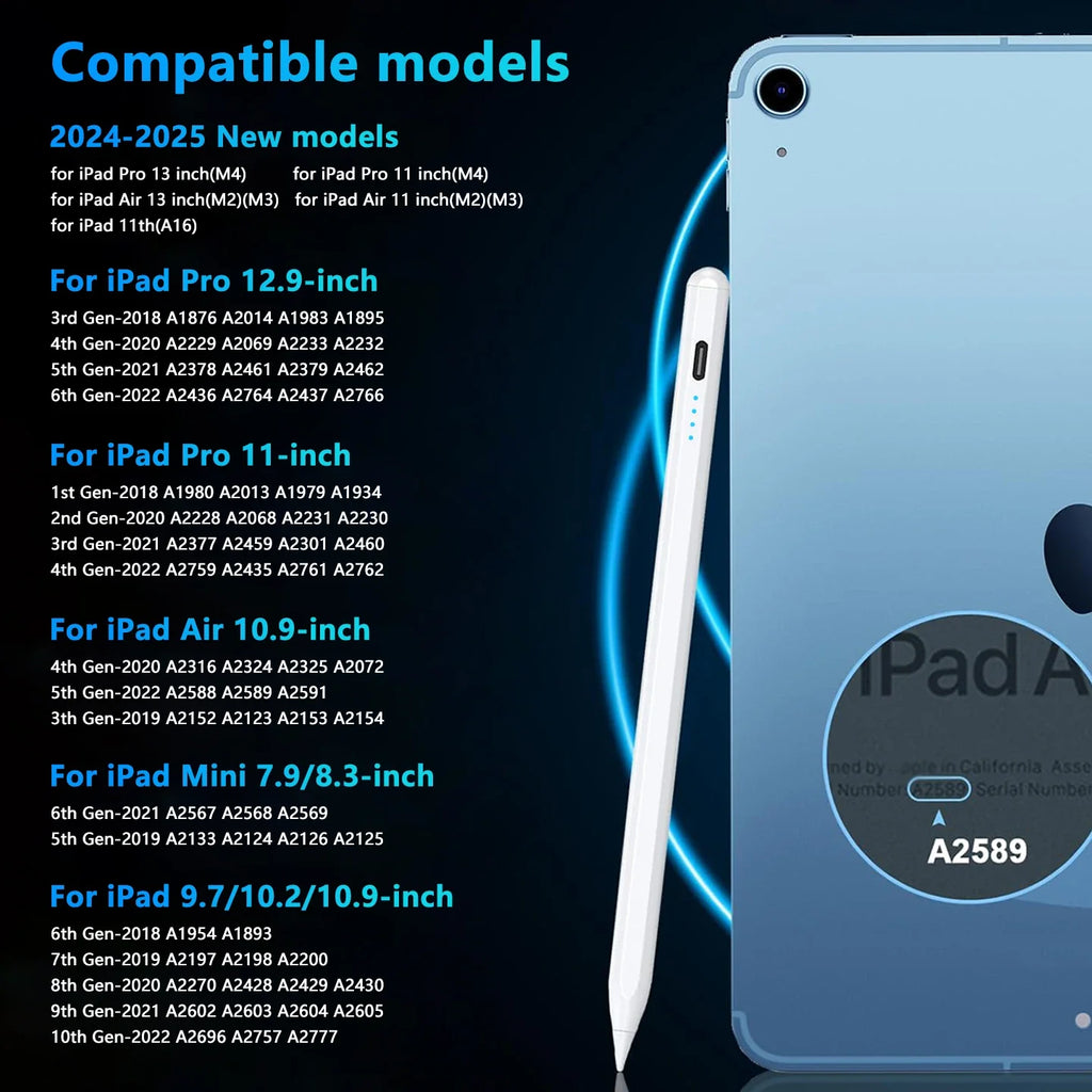 iPad Stylus Pen – Tilt Sensitivity, Palm Rejection, Fast Charge