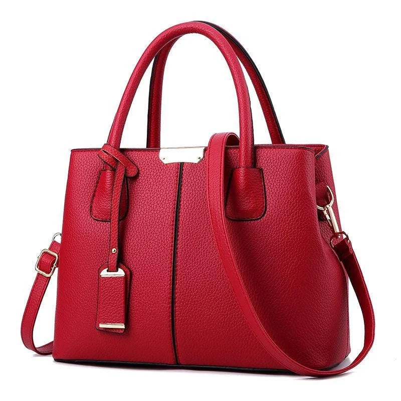 Women's PU Leather Tote Bag – Large Shoulder & Crossbody Purse