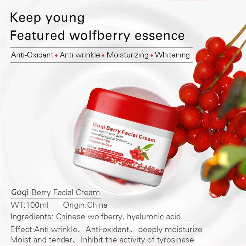 Wolfberry Goji Face Cream – Hyaluronic Acid Anti-Aging Moisturizer