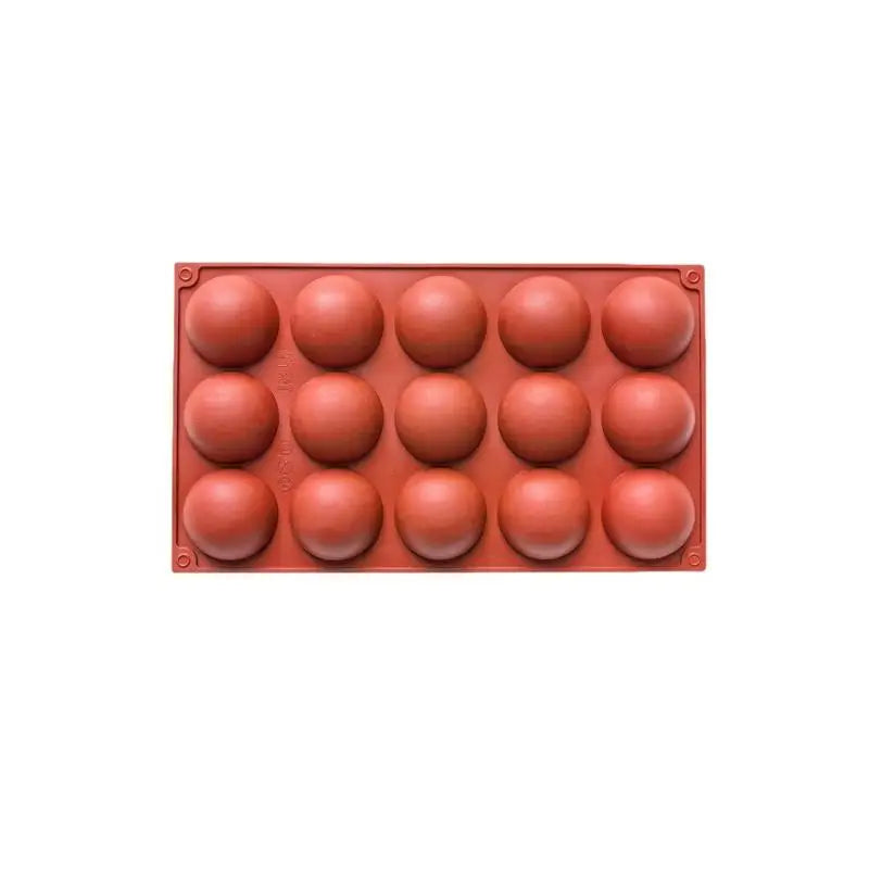 15-Cavity Silicone Half Ball Mold – Chocolate & Mousse Baking