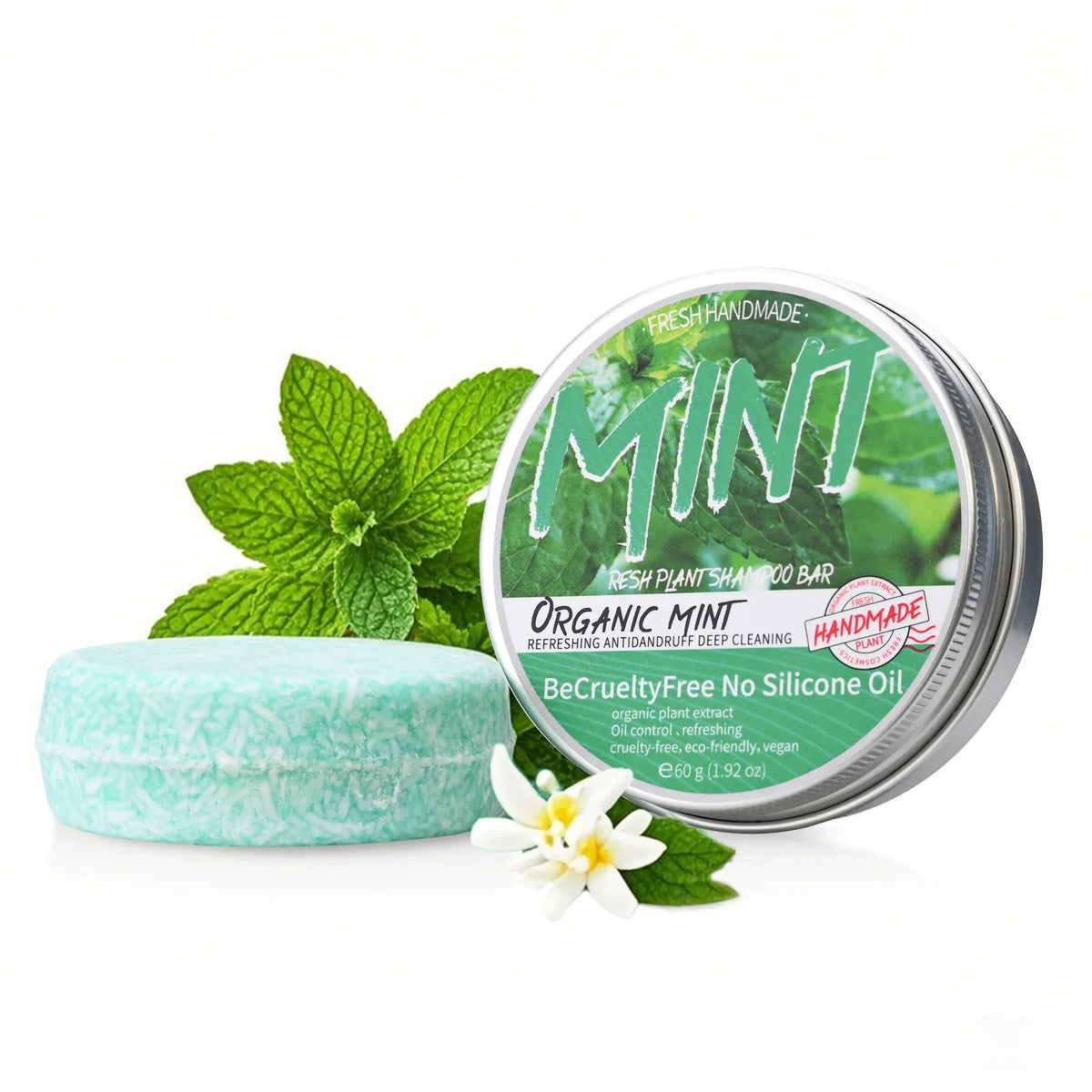 Mint Glycerin Solid Shampoo Bar – Nourishing Anti-Dandruff