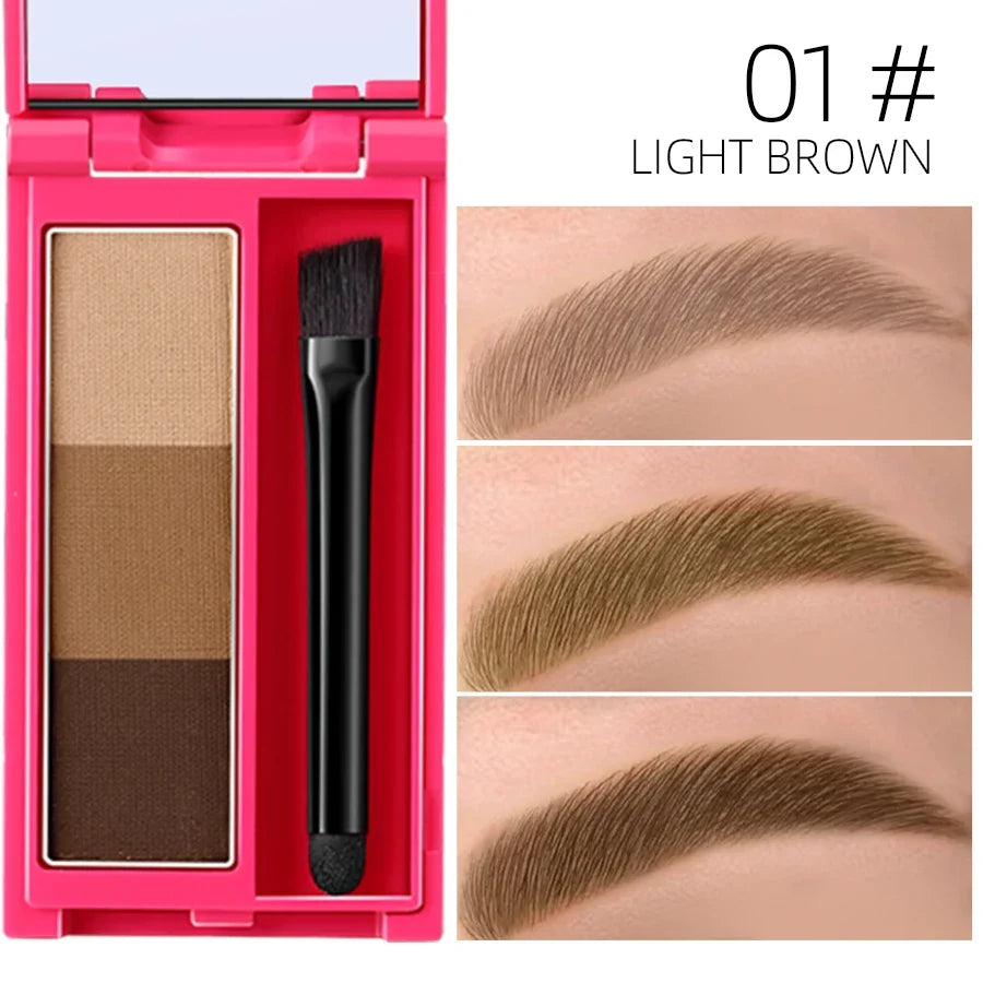 FAIRY GIRL Waterproof Eyebrow Powder Palette with Brush