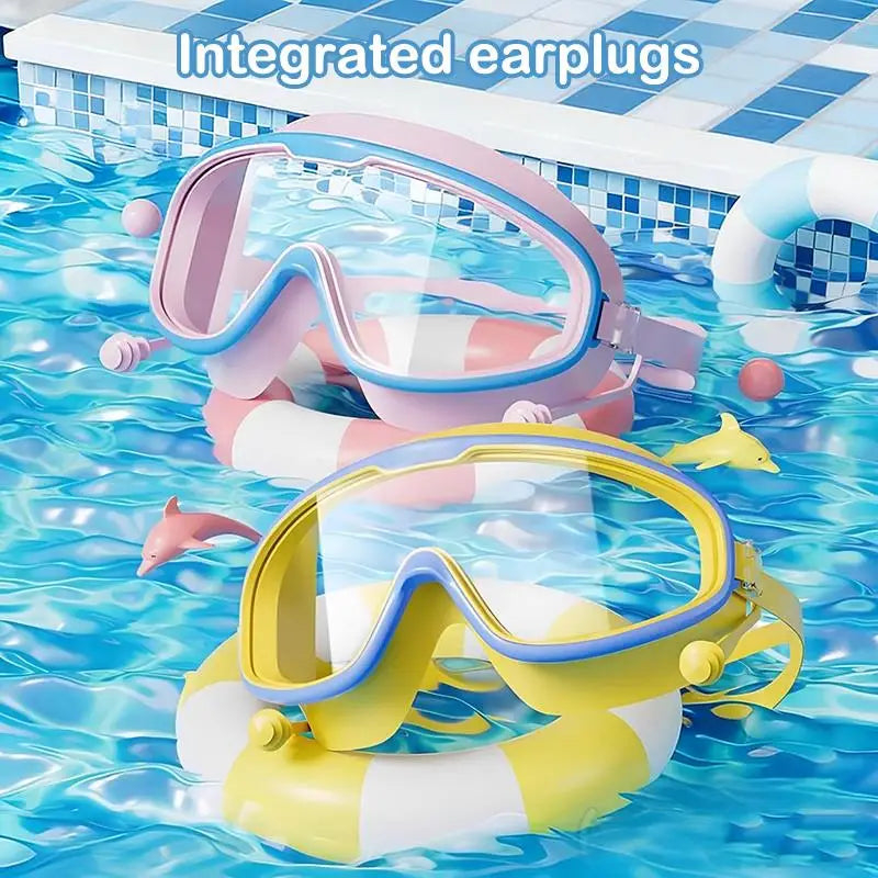 Kids Large Frame Swimming Goggles – Anti-Fog & UV Protection