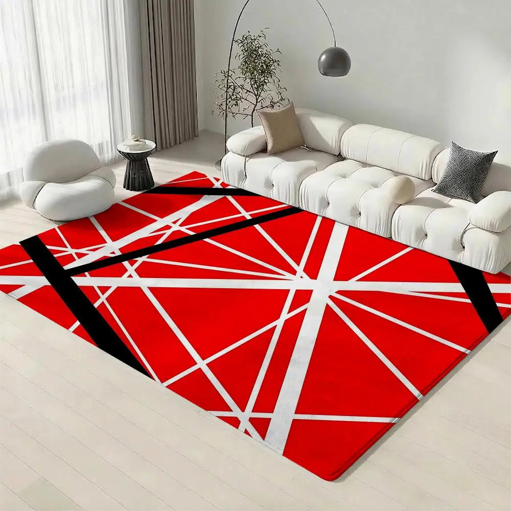 Rock Band Flannel Floor Mat – Non-Slip Soft Plush Indoor Rug