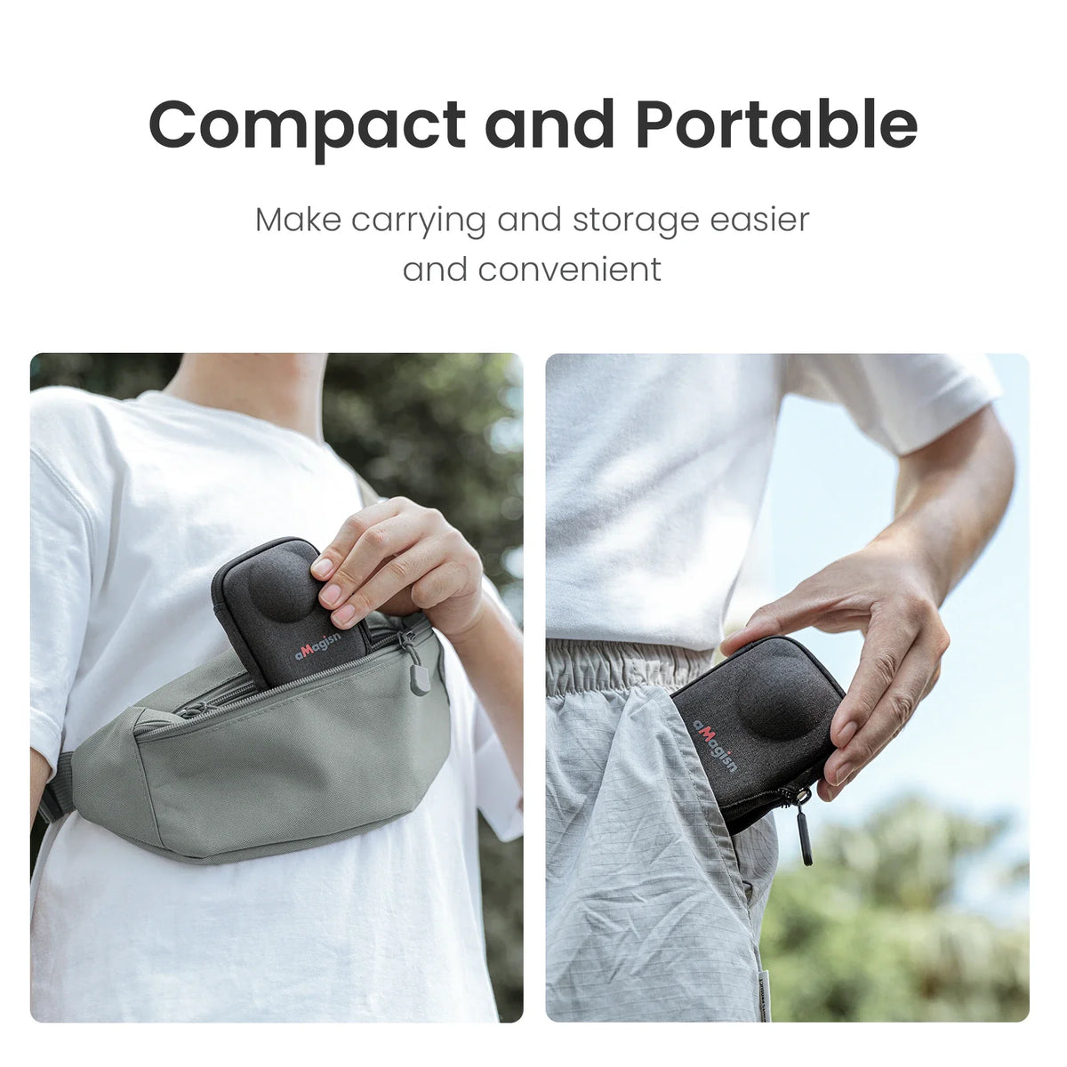 Hard Shell Case for DJI Osmo 360 – EVA Carry Bag + Hook