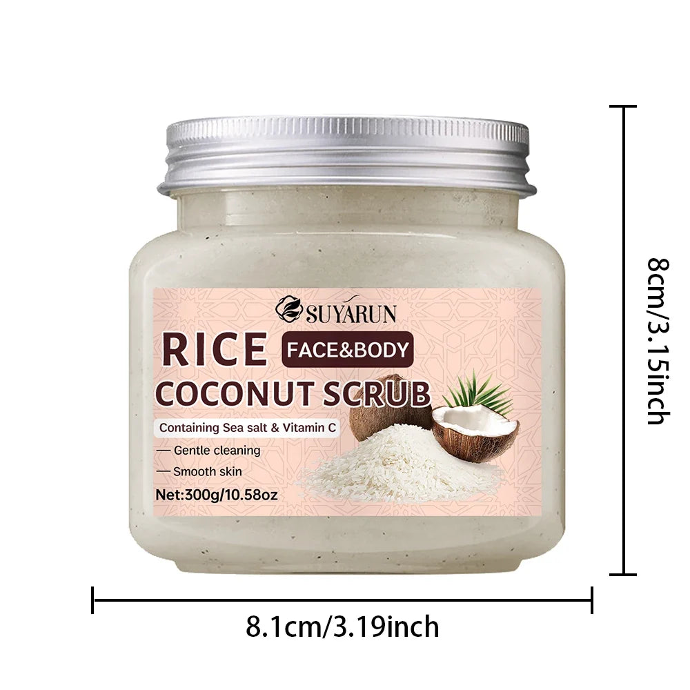 SUYARUN Rice & Coconut Exfoliating Scrub – Vegan, Sulfate-Free