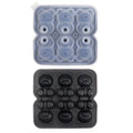 KEMORELA 6-Grid 3D Bear Silicone Ice Cube Mold Tray
