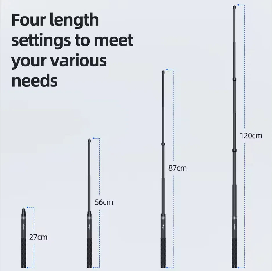 1.2M Carbon Fiber Invisible Selfie Stick for DJI & Insta360