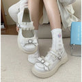Women's Mary Jane Platform Pumps – Butterfly Knot Buckle