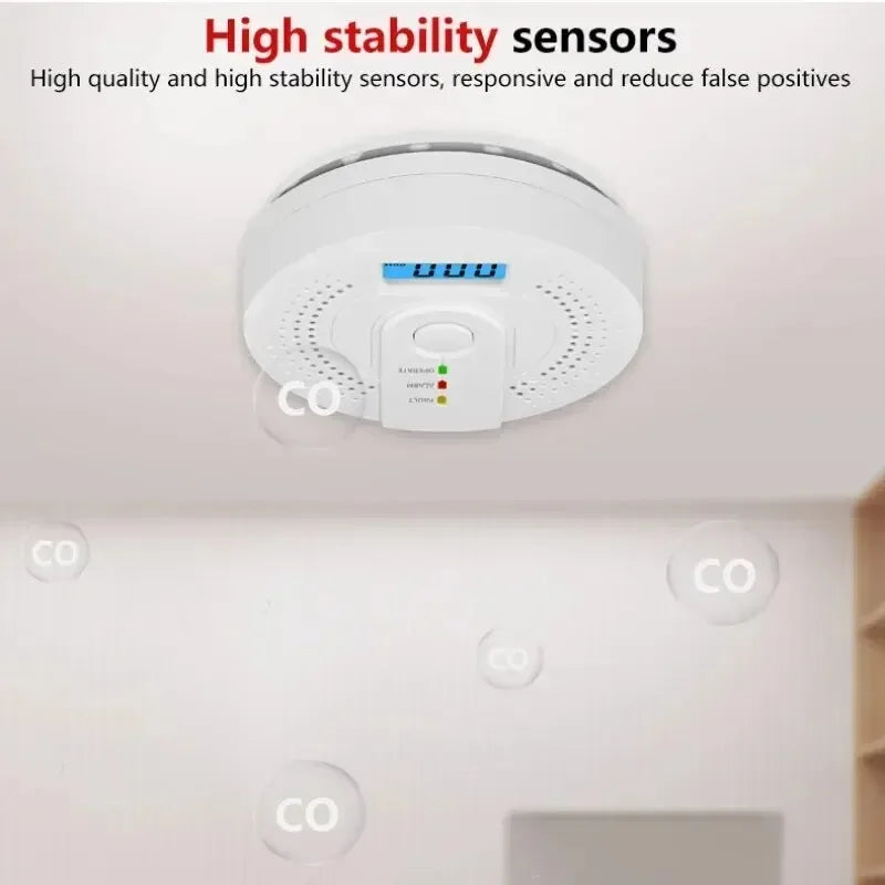 CO Alarm LCD Display UL2034 Certified | Carbon Monoxide Detector