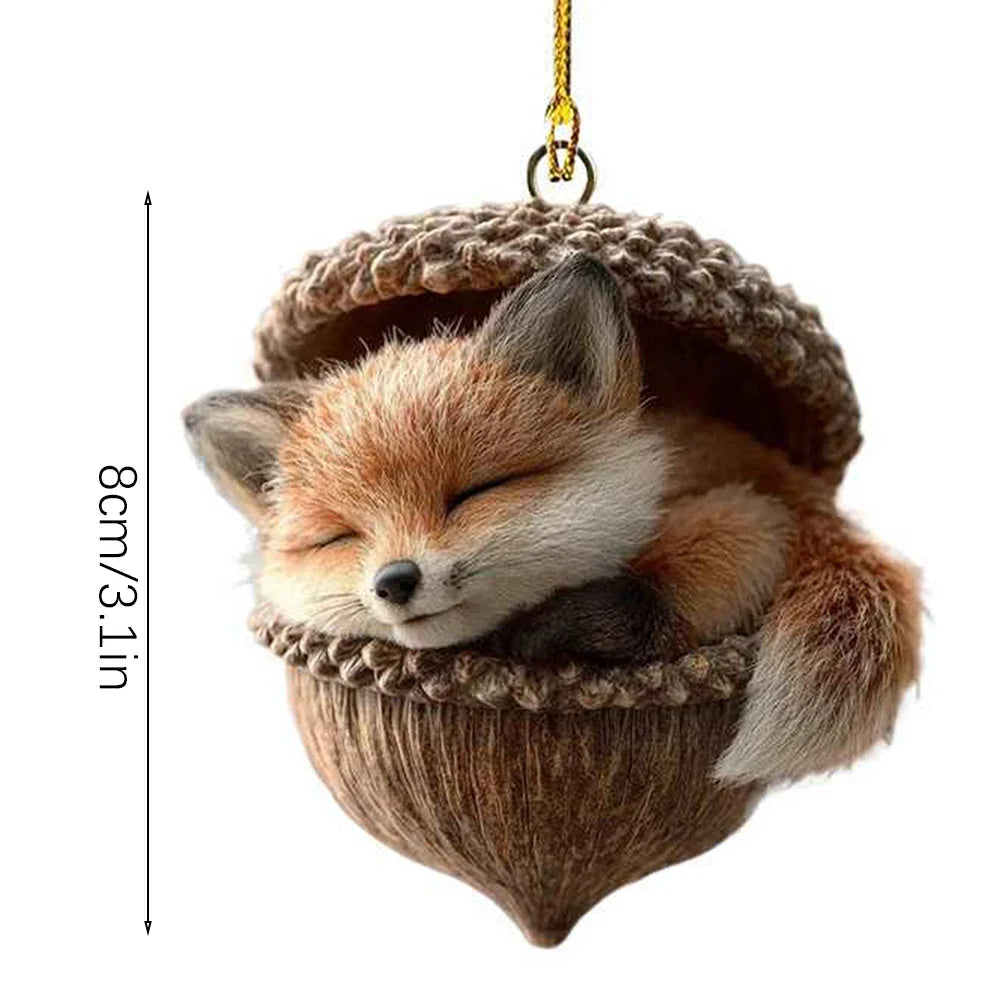 Acrylic 2D Animal Christmas Ornaments | Cute Xmas Tree Pendants