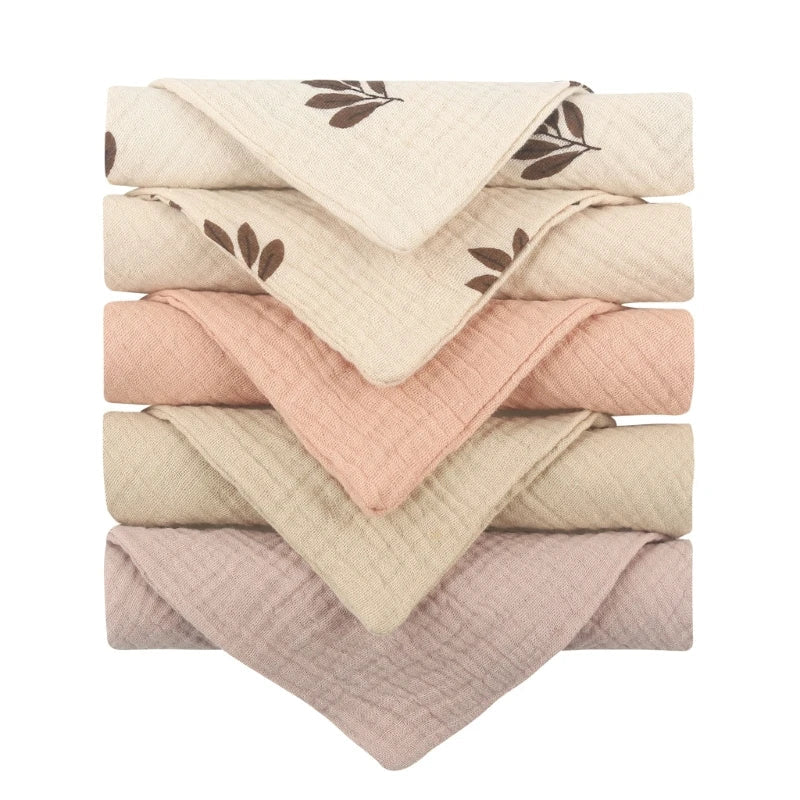 5-Pack Soft Cotton Baby Washcloths | Gauze Face Cloths for Newborns