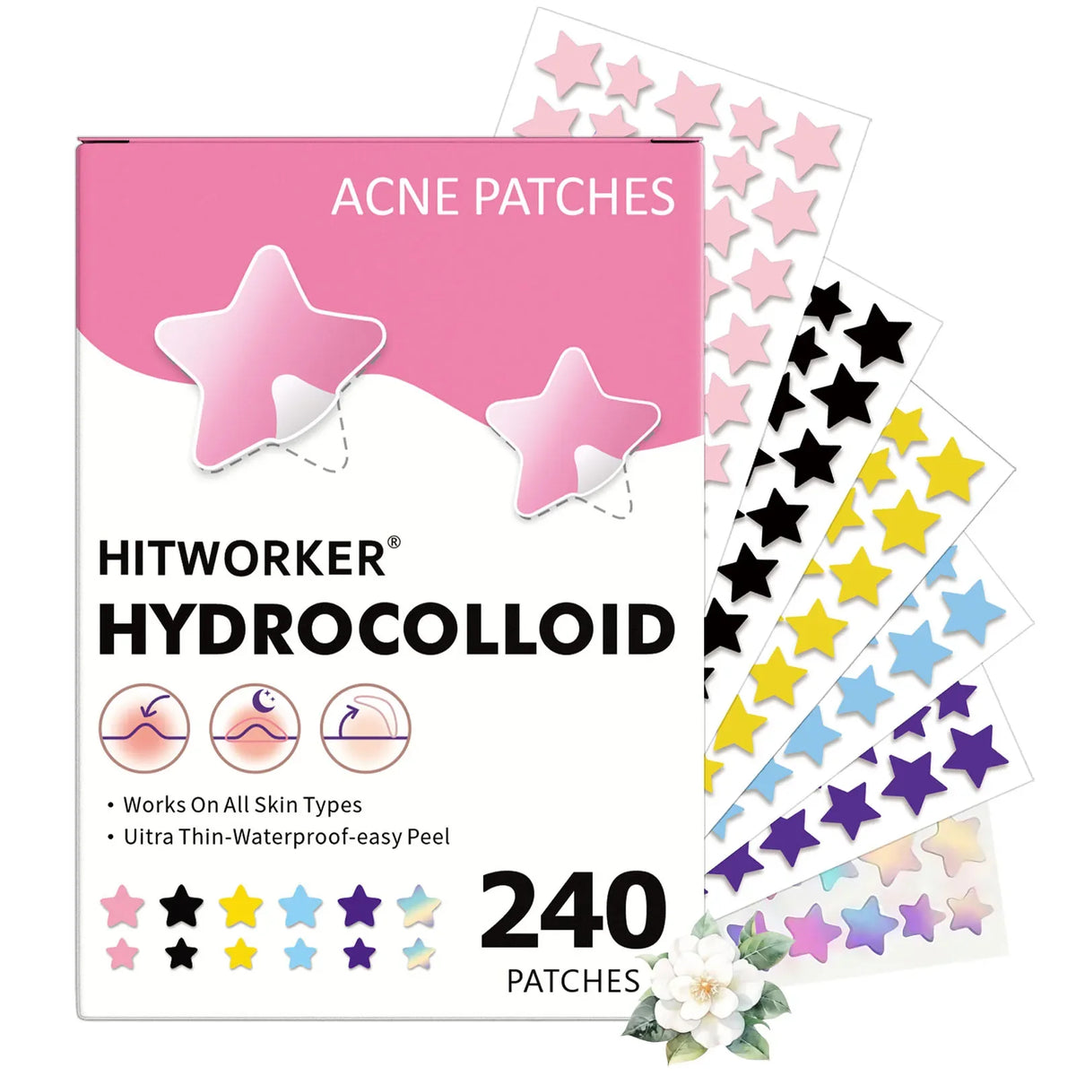 Invisible Waterproof Hydrocolloid Acne Patches – All Skin Types