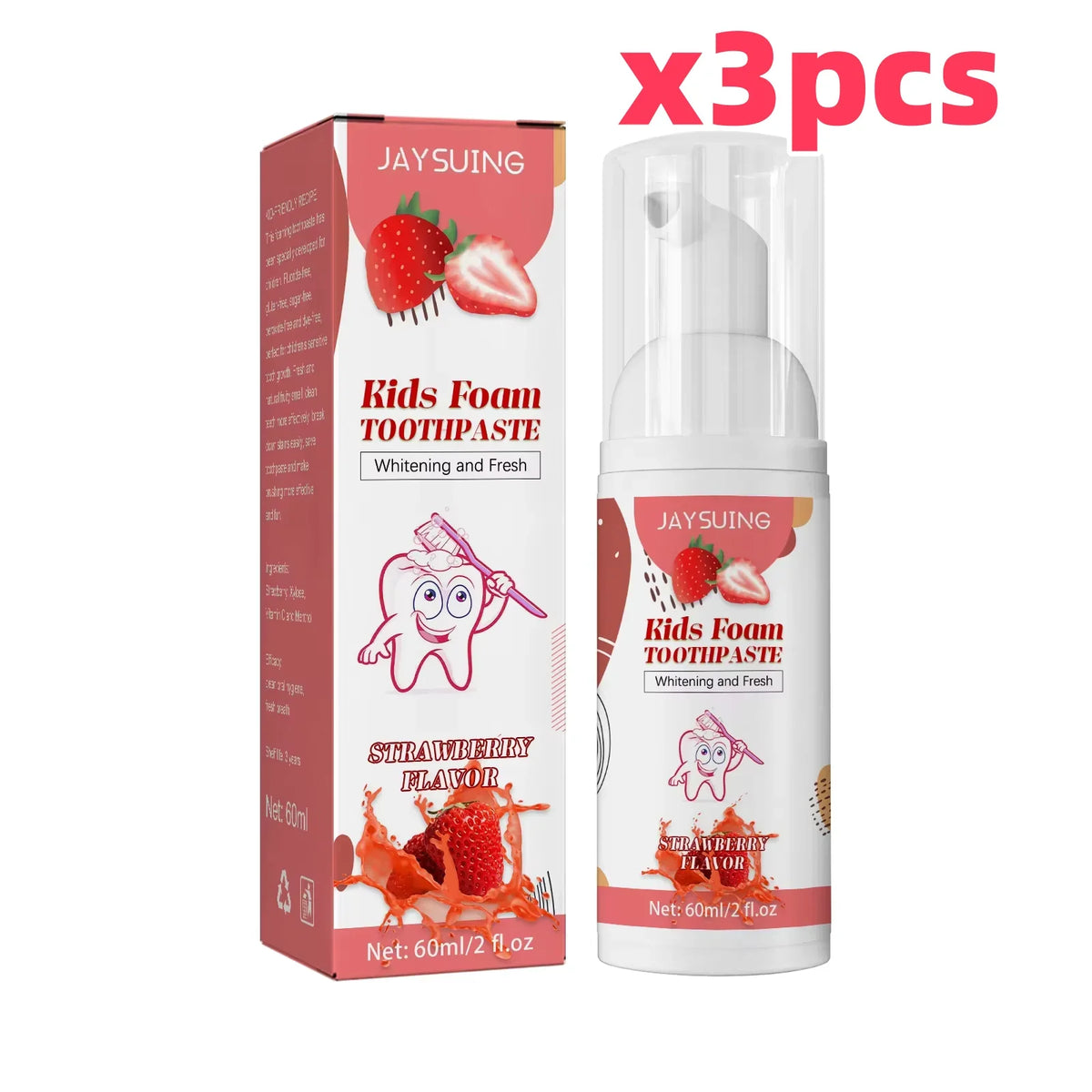 Jaysuing Kids Probiotic Foam Toothpaste – Fruit Flavor 60ml