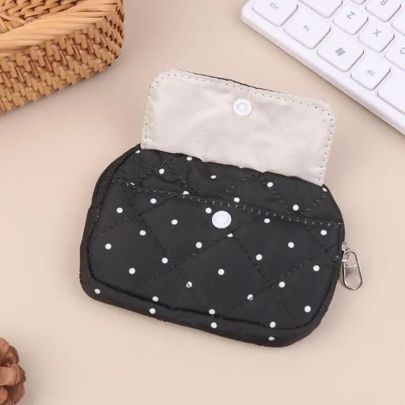Polka Dot Storage Bag – Cute Coin Card Key Pouch Wallet