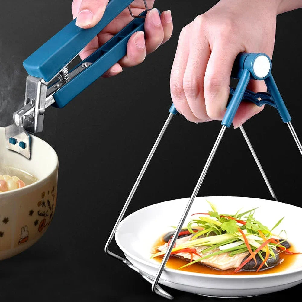 Stainless Steel Anti-Scald Pot Clip & Bowl Lifter Tongs