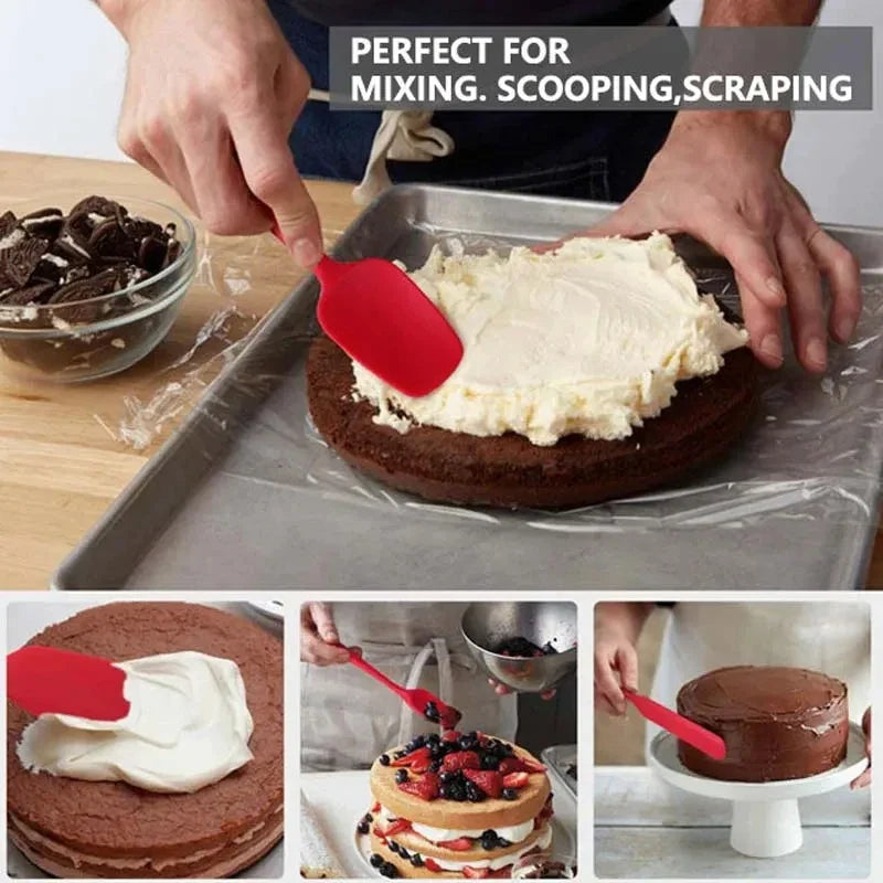 3-Piece Silicone Spatula Set – Cake, Butter & Baking Tools