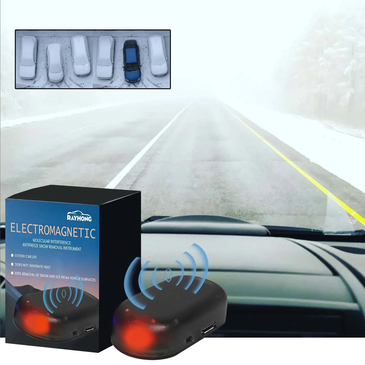Solar Portable Car De-Icer – Fast Ice & Frost Removal Tool