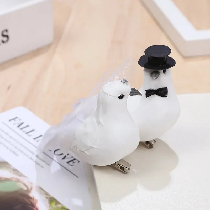 White Dove Couple Figurines – Garden & Home Hanging Décor Pair