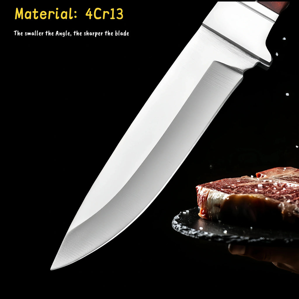 Fixed Blade Camping Knife – 4Cr13 Steel & Wood Handle