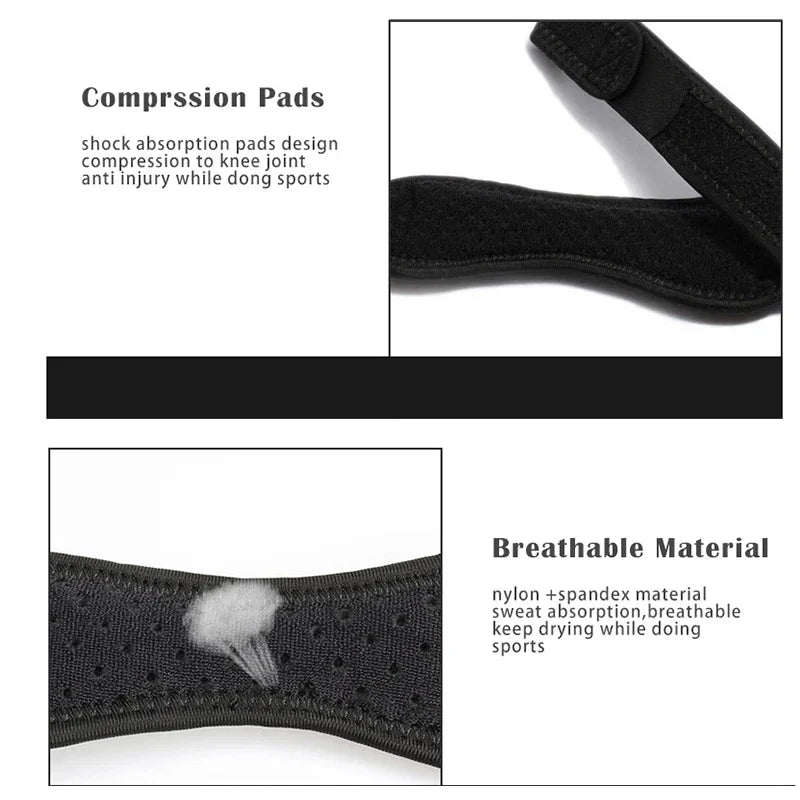 Adjustable Knee Patellar Support Strap – Sports Compression Brace