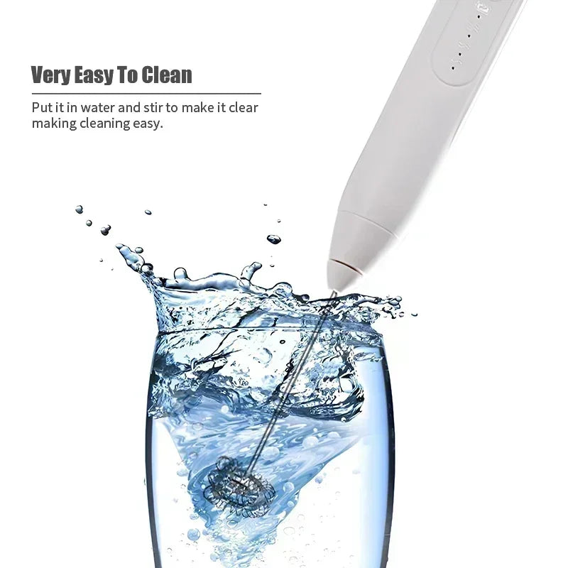 2-in-1 USB Electric Egg Beater & Milk Frother | Mini Mixer