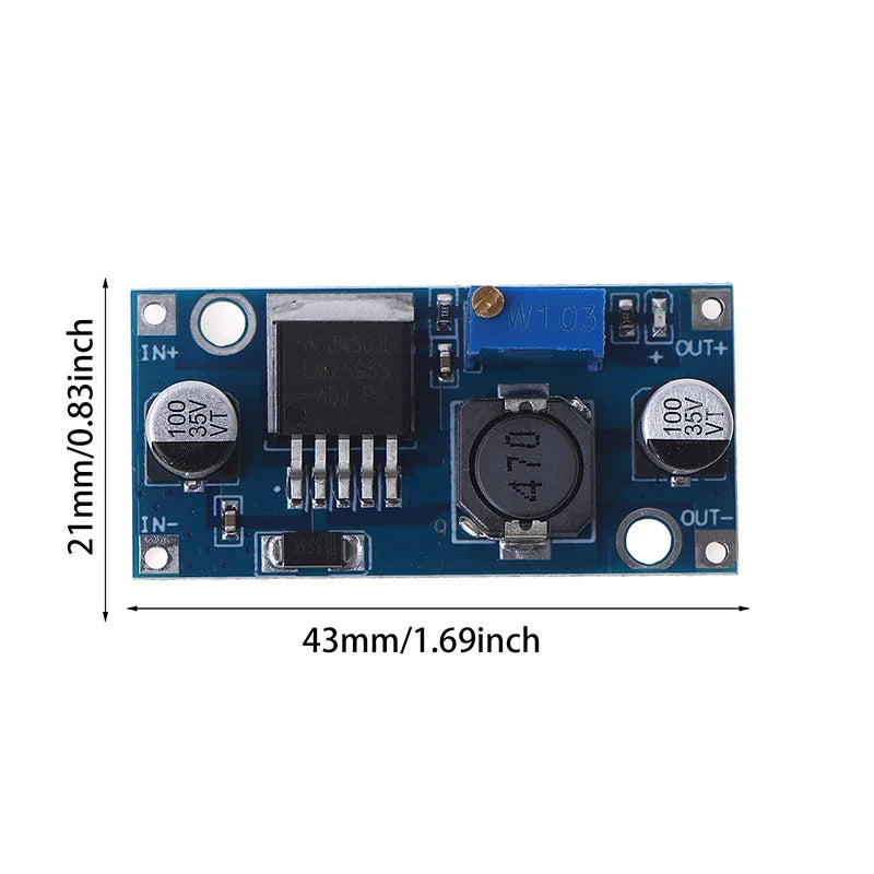 LM2596S DC to DC Buck Converter 3-40V Adjustable Voltage Module