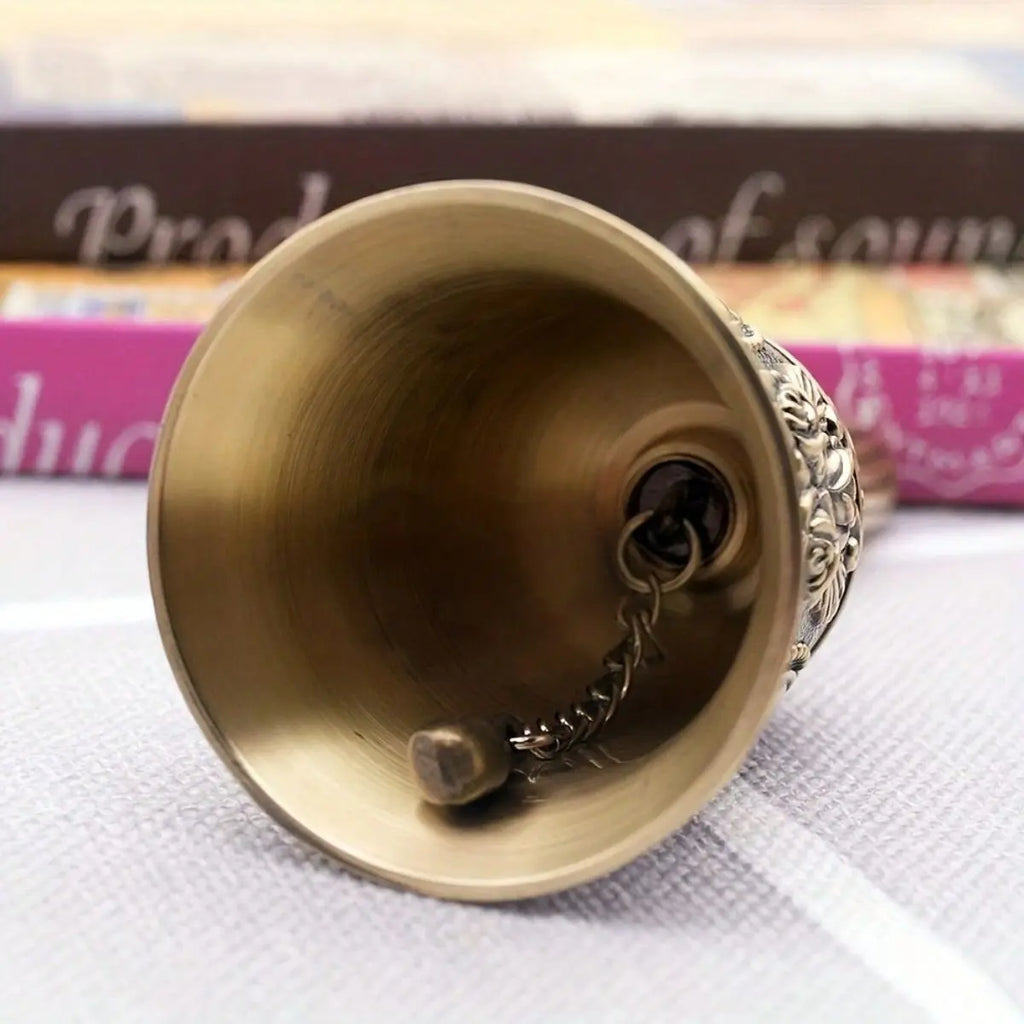 Elegant Brass Hand Bell Durable Polished Finish Ideal Weddings