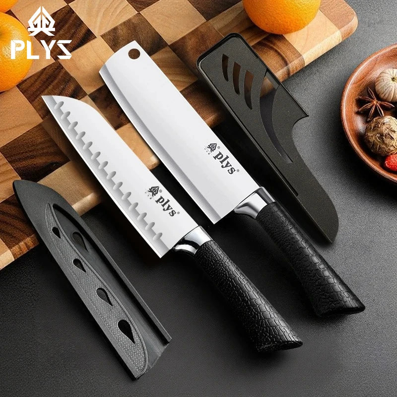 PLYS Kitchen Knife with Sheath | Stainless Steel 17.5cm