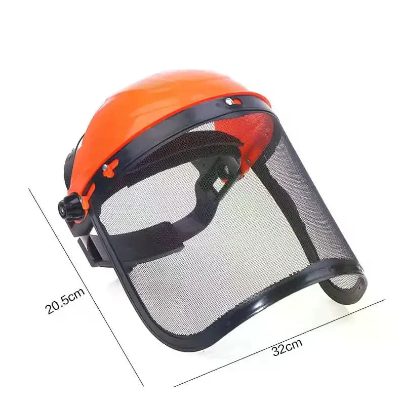 Safety Helmet Hat Full Face Mesh Protective Mask Garden Grass Trimmer