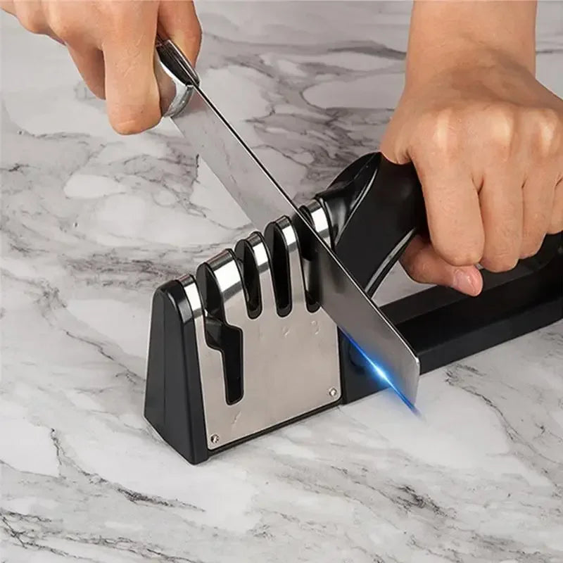 4-Stage Knife Sharpener – Non-Slip, Portable Kitchen Tool