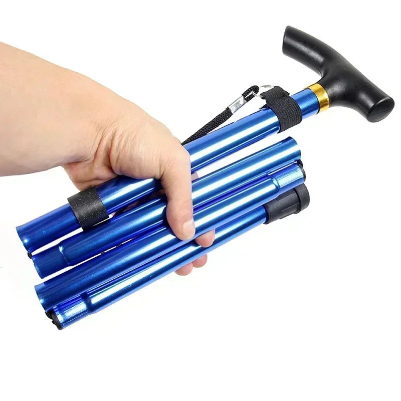 Foldable Aluminum Trekking Pole – Adjustable Hiking Walking Stick