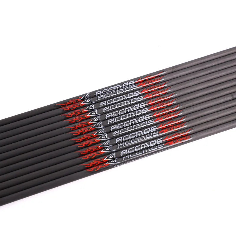 6 Pure Carbon Arrows ID5 Spine 300-800 DIY Archery Shafts Bow Hunting