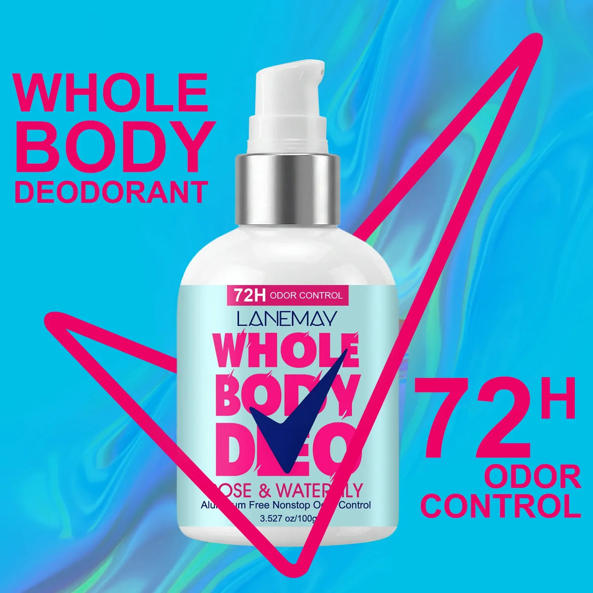72H Aluminum-Free Whole Body Deodorant Spray – Unisex