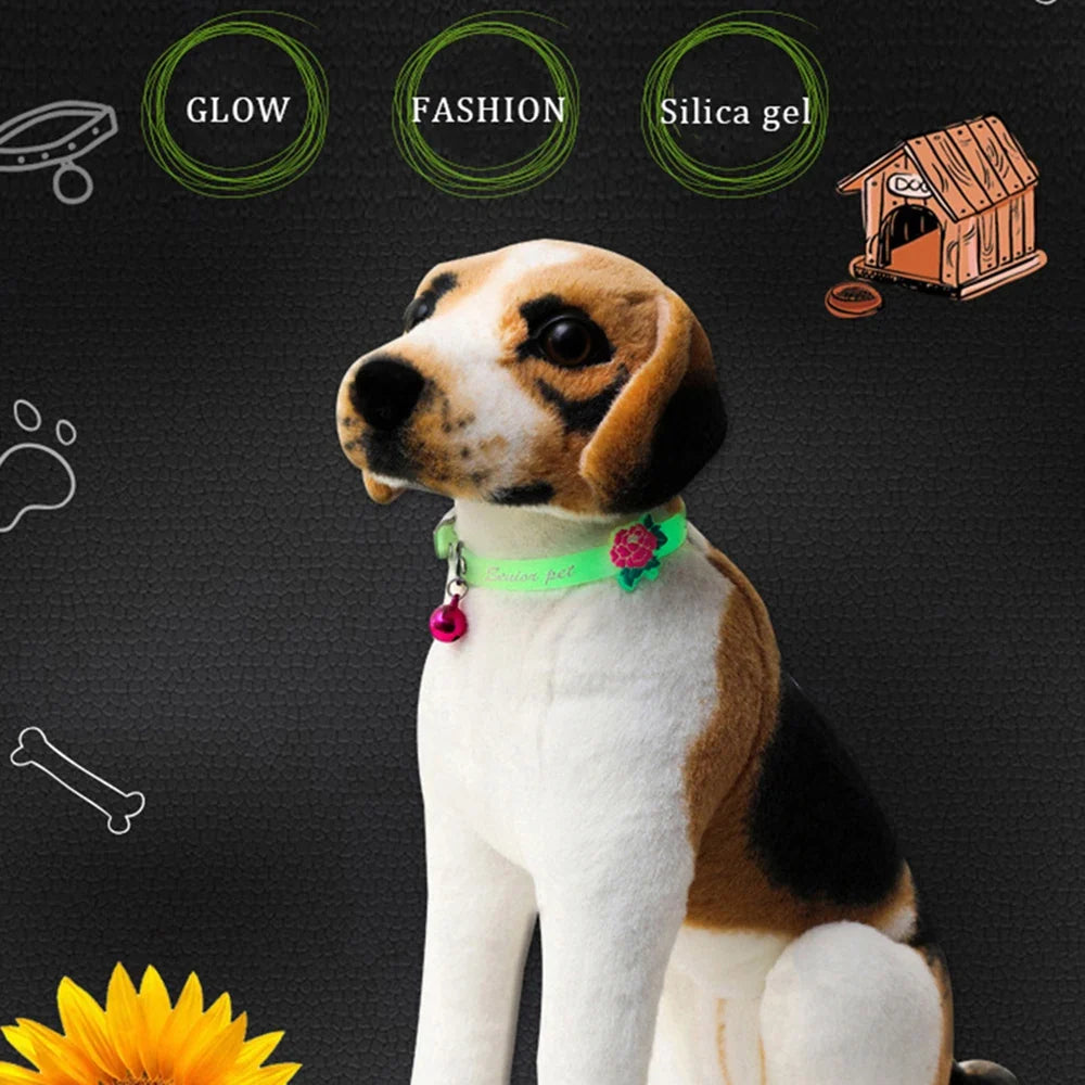 Luminous Cat Necklace Glowing Kitten Puppy Collar Anti-lost