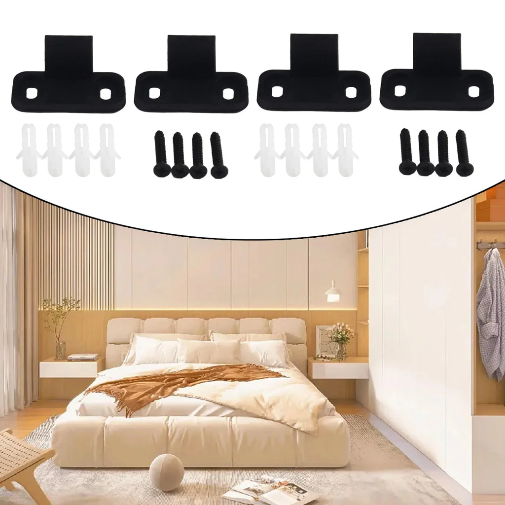 4-Pack Barn Door Anti-Swing Floor Guide Stoppers | Adjustable