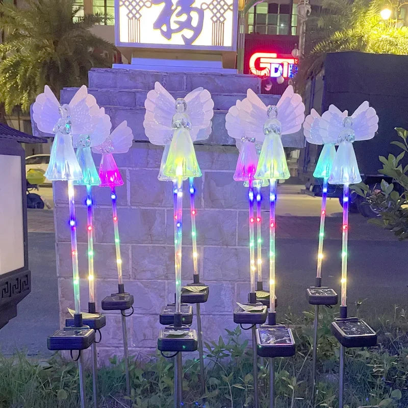 Led Solar Angel Light Outdoor Waterproof Villa Courtyard Simulation
