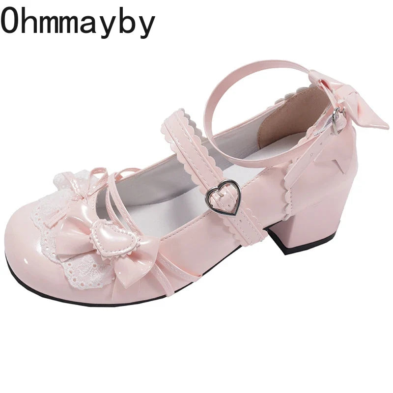 Women's Lolita Mary Jane Pumps | Butterfly-Knot Square Heel