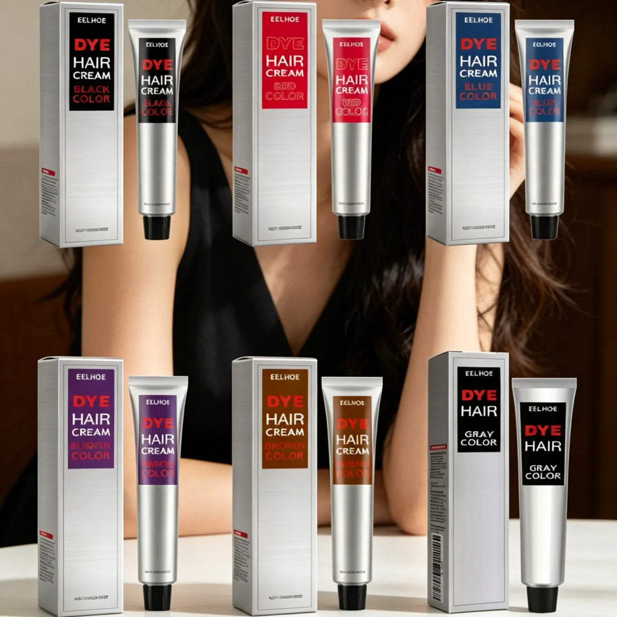 EELHOE Hair Dye Cream – Vibrant Long-Lasting Color 100g