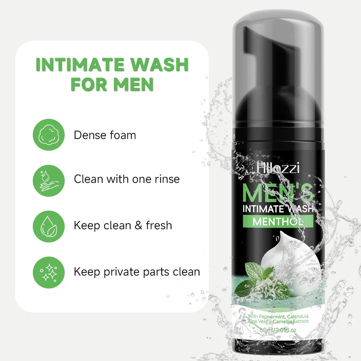 Men's Intimate Wash Cooling Mint – Cleanse, Moisturise & Freshen