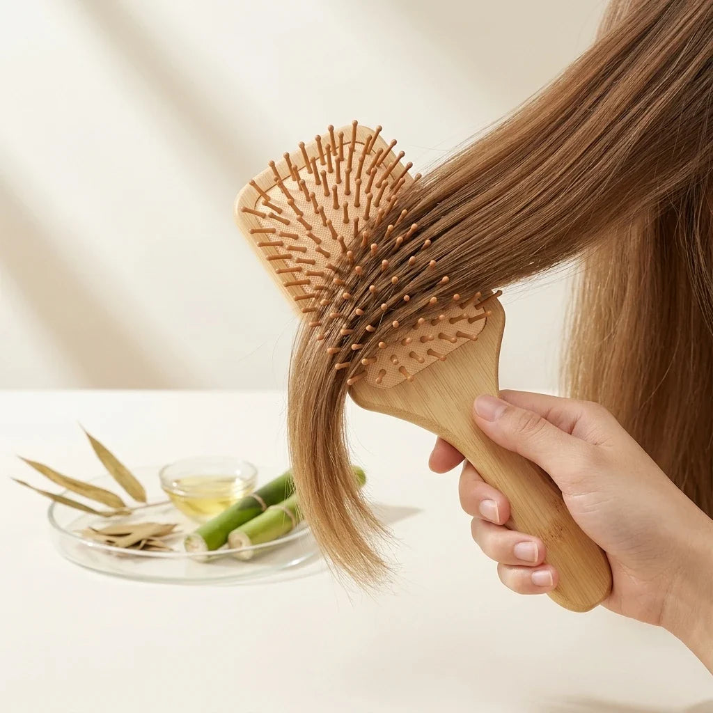 Natural Bamboo Air Cushion Hair Brush – Scalp Massage Comb