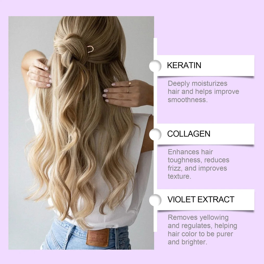 EELHOE Purple Keratin Hair Mask – Toning & Strengthening 100g