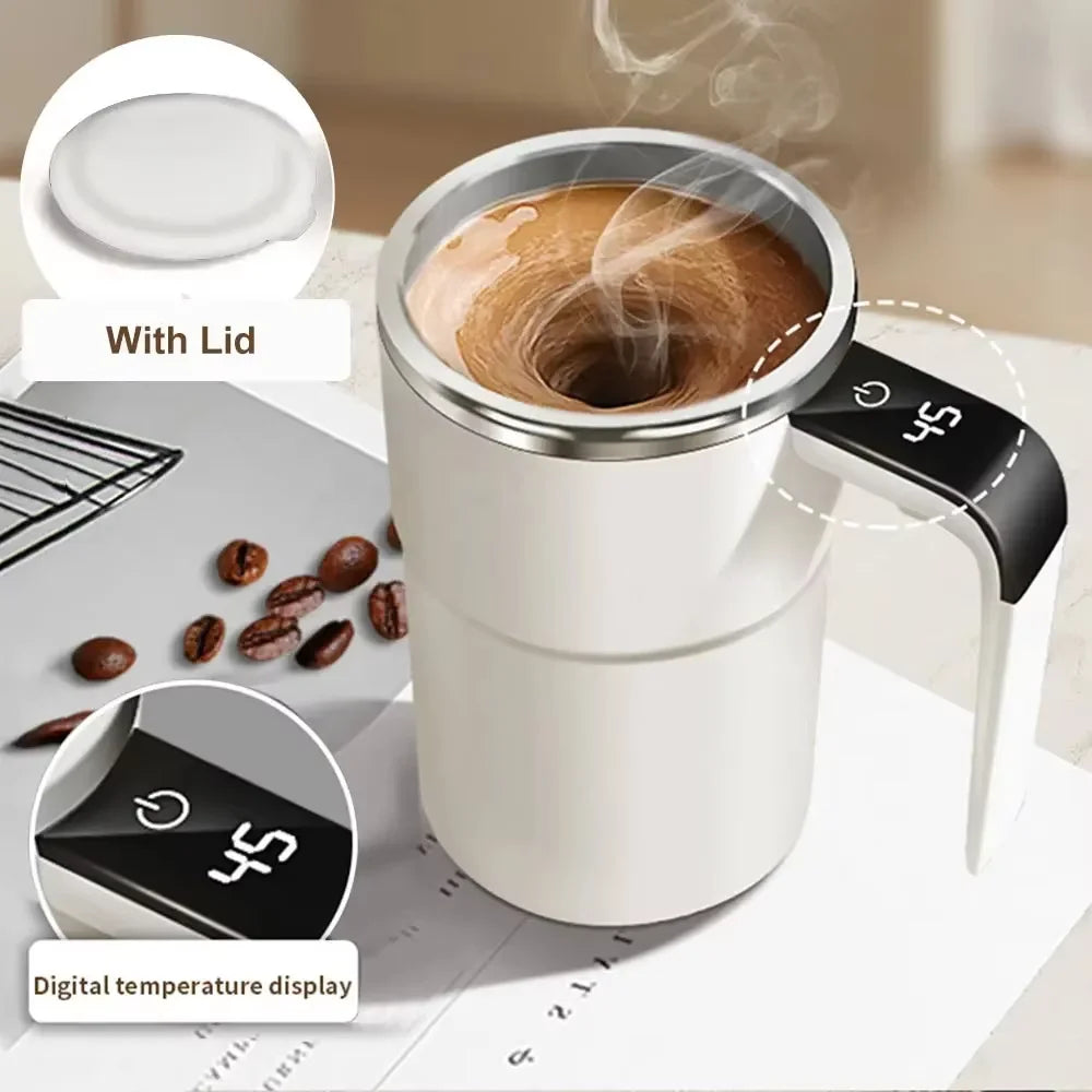 Self Stirring Coffee Cup | Rechargeable Magnetic Mixer 380ml