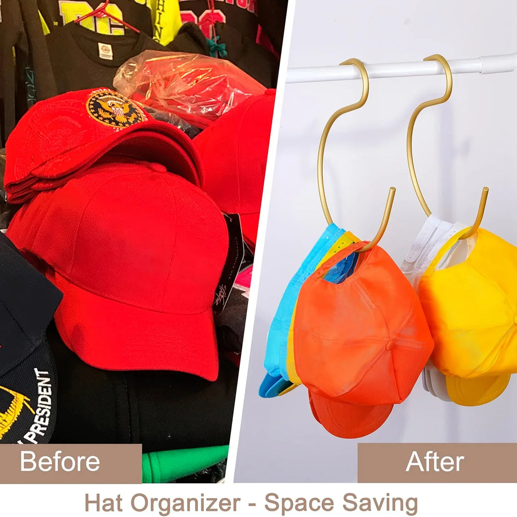 Gold S-Shaped Hanger Hooks – Heavy-Duty Closet Storage